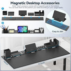 KDD Desk Pad Mat Set, 6 in 1 Mouse Mat with Magnetic Desktop Storage Accessories DIY Feature for Phone and Tablet Stand/Cup Holder/Pen Card Holder/Cable Management for Home Office Accessories - Image 5