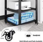 Natwind 3 Tier Laser Printer Stand,20''x20'' Side Table for Printer, Black - Image 4