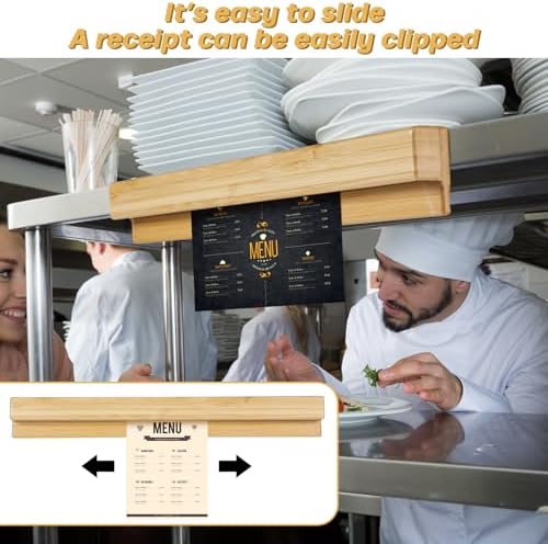 AmazingSpark 2 Pack Restaurant Ticket Holder Strip Bamboo 16 Inch - Image 4