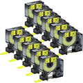 10 Pack Compatible for Dymo Rhino 18056 Black on Yellow 1/2" x 4.9' Industrial Heat Shrink Tube Labels for Rhino 1000 3000 4200 5000 5200 6000 3M Label Maker by KCMYTONER