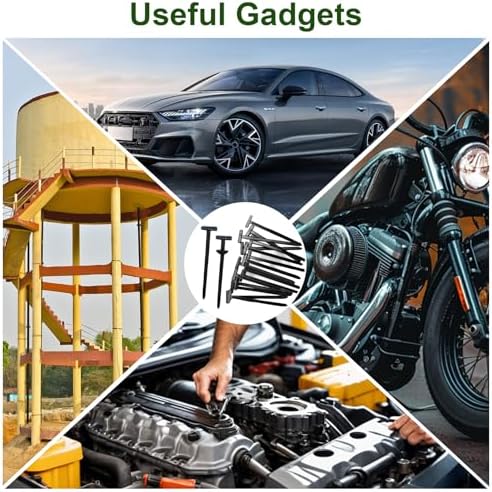 200PCS Nylon Universal Cable Tie Buckle, Zip Ties Heavy Duty with Pin & Button Design, Car Daily Repair, Applicable Toengine Lower Guard Plates, Fender Linings, Fenders, Trunkclips (200) - Image 5
