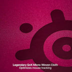 SteelSeries QcK Heavy Gaming Mousepad — Thicker, Non-Slip Silicone Rubber Base, Peak Tracking, Optimized for Gaming FPS, MOBAs, RTS, MMO — Large Size 450 mm x 400 mm x 6 mm — Magenta - Image 3