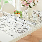 LovePads Floral Table Cover Protector 24 x 36 Inch, 1.5mm Thick Plastic Mat by LovePads