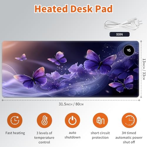 Heated Desk Pad & Mouse Pad, 3 Heat Levels, 3-Hour Auto Shut-Off - Image 2