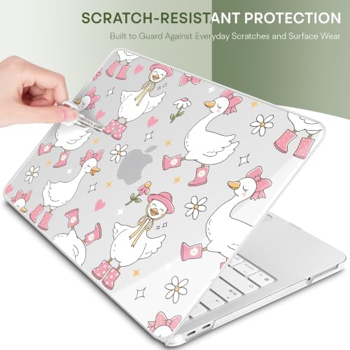 May Chen Compatible with MacBook Neo 13 inch Case 2026 Model A3404, Plastic Hard Shell,Keyboard Cover,Screen Protector,Dust Plug, for MacBook Neo 13" with A18 Pro Chip, Cute Goose Spring - Image 6