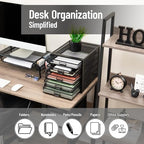 Mind Reader File Storage Drawers, Desk Organizer, Multi-Purpose, Crafts, Office, Metal, Black - Image 3