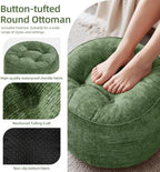Hobestluk Round Oversized Ottoman Foot Leg Rest Under Desk for Couch - Image 3