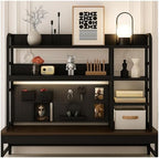 Desktop Bookshelf, pegboard Storage and Organization Rack, Dorm Desk Shelf, Desk Hutch, Desktop Storage for Office, Study, Student Display Rack,Desktop Shelves (Black 45.3" Lx9.9 Wx37 H) by Unknown