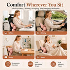 Lumbar Support Pillow for Office Chair & Car, Desk Chair Back Cushion,,Pink - Image 5