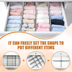 Blosssound 15 Pcs 5.12 Tall Drawer Divider Adjustable Drawer Organizer,Grey - Image 4