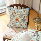 ISAENNE Linen Square Throw Pillow Cover,Set of 2,18"x18"-Floralsea A - Image 5