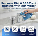 Antibacterial Reusable Cleaning Cloths, Silver-Embedded, 8 Pack - Image 2