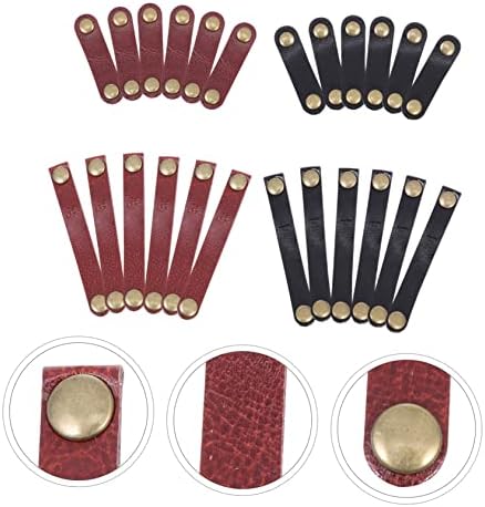 Angoily 72pcs Cattle Cord Winders Usb Cable Tie Keepers Leather Cable Clips Organizers for Desk Reusable - Image 5