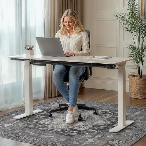 36"x48" Office Chair Mat for Hardwood Floor, Non-Slip Washable Black - Image 2