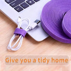 IFNOW 32FT Reusable Fastening Tape Cable Ties Double-Sided Hook-and-Loop Cable Management Tape Strength and Durability 0.4''/Width (5, Purple) - Image 6