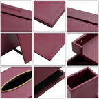Leather Desk Set,13-Piece Desk Organizer Set, Executive Office Accessories with Desk Pad & Blotter, 2-Tier Tray, Pen Holder & More, Professional Office Desk Decor & Gift Set (Burgundy) - Image 4