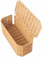 Large Cable Management Box with Lid, Wicker Basket Hides Power Strips, TV Boxes & Routers by V-ZIYAZA
