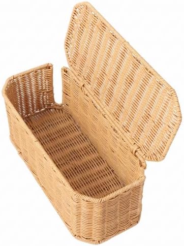 Large Cable Management Box with Lid, Wicker Basket Hides Power Strips, TV Boxes & Routers by V-ZIYAZA