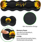 Ergonomic Mouse Pad Set, Desk Mat(31.5×11.8 in) + Keyboard Wrist Rest Support + Mouse Wrist Rest + Coasters for Office,Home,Computer,Laptop -Sunflower Nurse Pattern Black Gaming Large Mousepads - Image 3