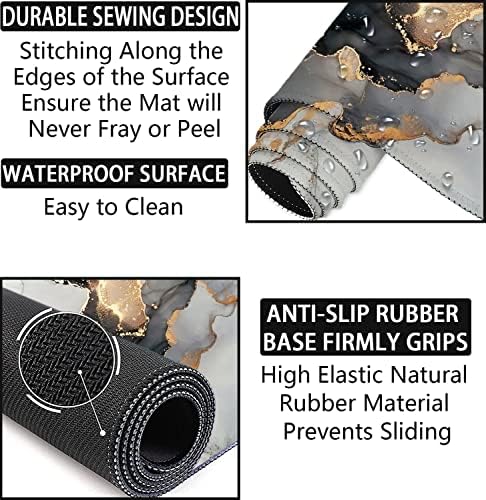 Large Desk Mat, Mouse Pad with Wrist Support, Keyboard Wrist Rest Set - Image 4