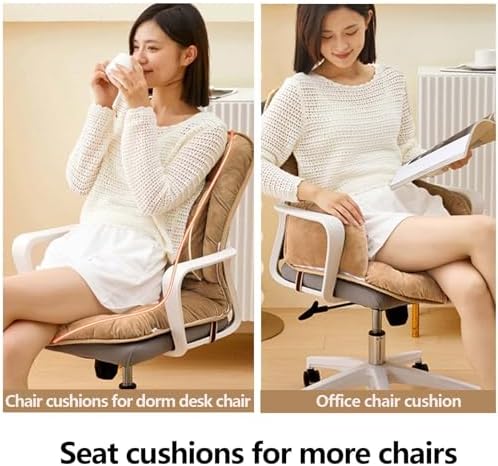 Desk Chair Cushion，Dormdorm Chair Cushion，Office Chair Seat Cushion with Back Support Fits The Waist Perfectly for Office Chair Back Support Cushion (Khaki) - Image 5