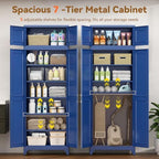 Polup 90" Pantry Cabinet, Tall Metal Storage Cabinet with Doors and Shelves - Image 6
