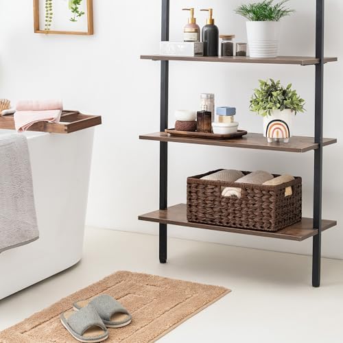 GRANNY SAYS Wicker Storage Baskets for Shelves, Plastic Brown Basket, 1Pack - Image 3