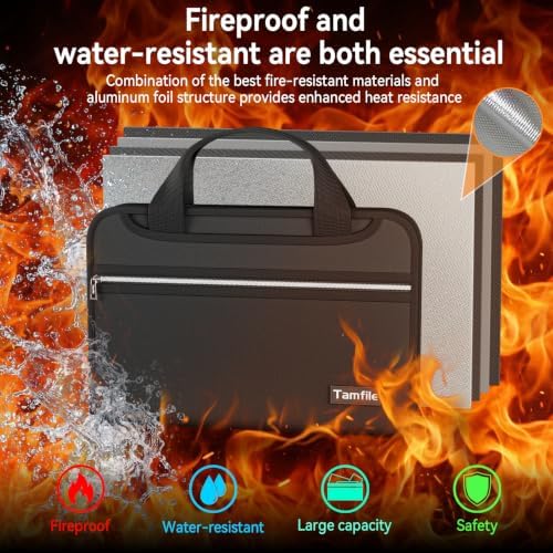 Tamfile Accordion File Organizer, Fireproof Important Document Organizer - Image 2
