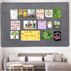 Extra Large Bulletin Board 96" x 48", Felt Pin Board, Dark Gray - Image 6