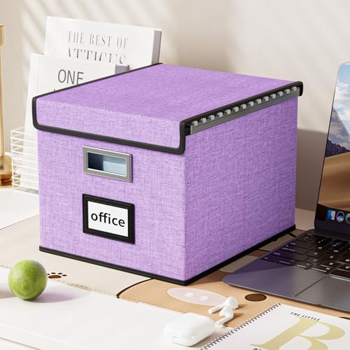 File Organizer Box with Lids, Collapsible File Folder Organizer - Image 5