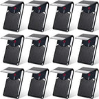 Yexiya 12 Pcs Leather Business Card Holder Case PU Leather Business Pocket Card Holders Wallet with Magnetic Closure for Men Women Office Gifts, Black by Yexiya