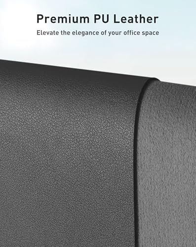 Aothia Faux Leather Desk Mat - Large Mouse Pad, Non-Slip PU Leather Blotter, Waterproof Writing Surface for Office and Home (Grey, 63" x 24") - Image 2