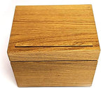 Lehman's Wooden Recipe Box Holds 300 3" x 5" Recipe Cards in Handcrafted Oak Wood Box - Image 2