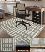 chakme Office Chair Mat for Hardwood Floor, 48"x36" Easy Glide Computer Desk Mat Protector for Rolling Chair Under Desk Rug Nonslip Backing, Machine Wash, (Dark Brown Plaid) - Image 2