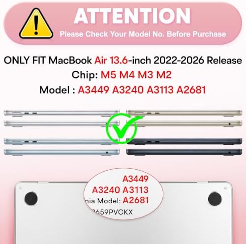 May Chen Case for M5/M4/M3/M2 MacBook Air 13 inch Case 2026-2022 Release - Image 2