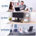 8 Sets Acrylic Brochure Holder with Business Card Wall Mount - Image 6