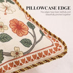 ISAENNE Designer Elegant Linen Throw Pillow Cover,Set of 2,28"x12"-Flora A - Image 6