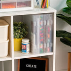 IRIS USA File Box |Made in USA| Fits 8.5"x11" A4 Paper, (6-Pack) - Clear - Image 5