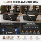 SAINTCY Professional Executive Desk with Privacy Panel & Drawers | Electric Standing Desk for Law Firms, Financial Offices & Corporate Campuses | Modern Workspace Solution (Left Return, 95 in) - Image 3