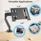 Laptop Stand Desk Mount, 2 in 1 Function, Single Monitor Mount - Image 5