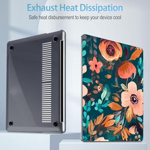 Mektron Case for 13.8" Microsoft Surface Laptop 8/7 (2026/2024) Surface Laptop 13.8 Inch Cover Fits Model 2036, Keyboard Cover +Screen Protector +Dust Plugs, Abstract Florals - Image 4