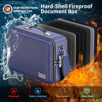 DocSafe Fireproof Document Box Hard Case with Lock ＆ Accordion File Folder - Image 2