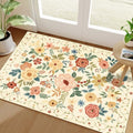 DUKINO 2x3 Entryway Rug, Door Mat Soft Washable Rug Non Slip, Beige Yellow by DUKINO