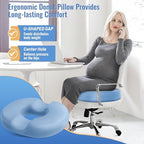 CloudBliss Donut Pillow Stadium Seat Cushion for Tailbone Pain Relief and Hemorrhoids, Memory Foam Seat Chair Cushion, Portable Seat Cushions for Bleachers, Car, Home & Office - Image 3