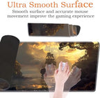Large Gaming Mouse Pad, Keyboard Wrist Rest Pad + Mouse Wrist Pad + Coaster 4 in 1 Set, Extended Waterproof Non-Slip Desk Mat, Suitable for Office Home Learning Games, Pirate Ship - Image 3