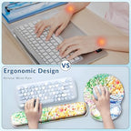 Desk Mat Set Keyboard and Mouse Pad with Wrist Rest Support - Image 6
