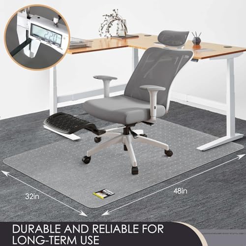 Kuyal Office Chair Mat for Carpet, Clear Heavy Duty Computer Chair Mat - Image 4