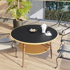 MAIDERN 42 Inch Round Cork & Leather Table Pad Protector, Cuttable Size (36-42 Inch), Trimmable Dining Table Mat, Heat Resistant/Non-Slip Table Cover for Kitchen, Office, or Restauran (Black) - Image 4