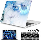 Mektron for 2026/2025/2024/2023 MacBook Air 15 INCH M5 A3448 /M4 A3241 /M3 A3114 /M2 A2941 Case, Printed Plastic Hard Shell Cover with 15.3" Liquid Retina Display Touch ID, Cloud & Lightning by Mektron