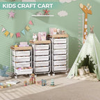 SYKIARIOL Utility Cart with Drawers,Craft Cart with 5 Drawers,White - Image 6